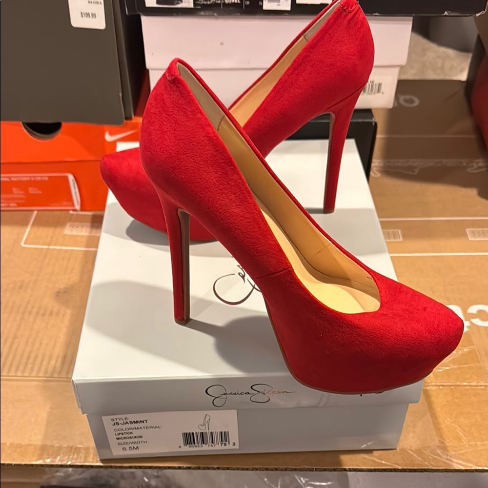 Jessica Simpson Red Stiletto Heels
